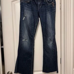 Silver Jeans Dark Blue Flare Women's Jeans
